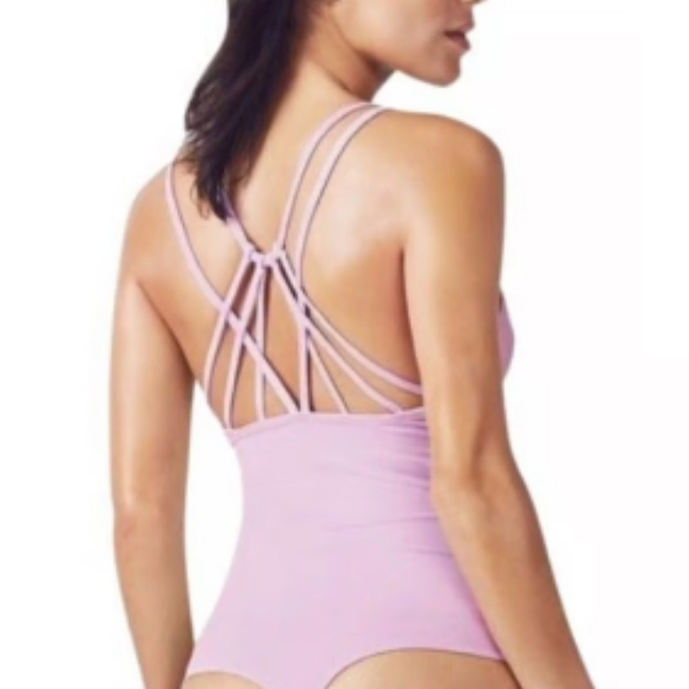 Fabletics Light Pink Strappy One-Piece Swimsuit